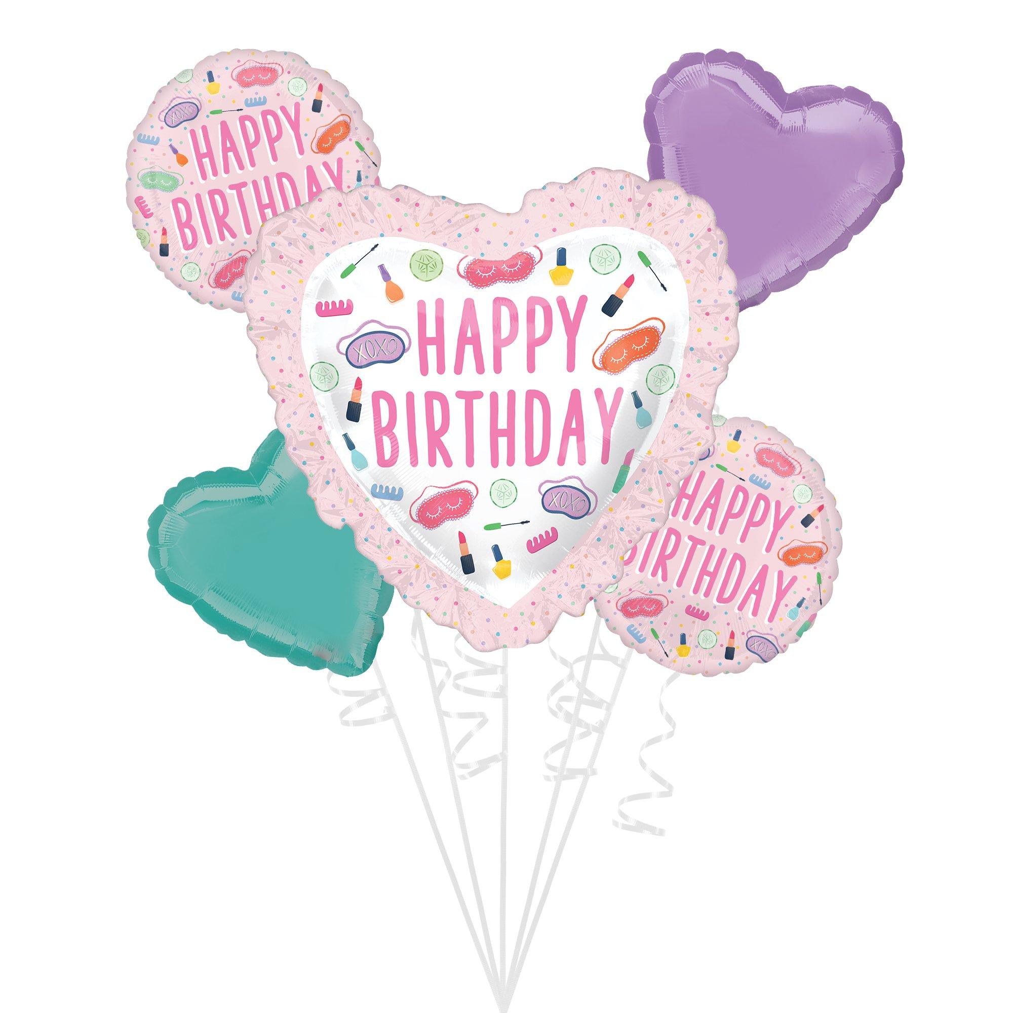 Spa Party Birthday Foil Balloon Bouquet